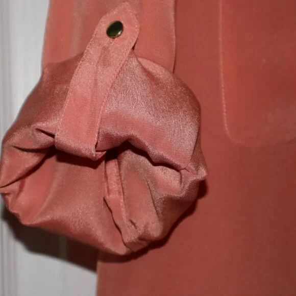Banana Republic | Peach Silk Blouse, Size S - Picture 7 of 9